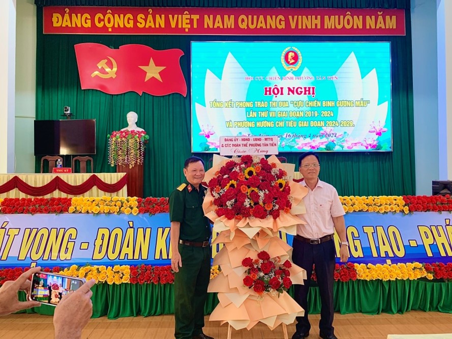 Hội Cựu Chiến binh phường Tân Tiến tổ chức Tổng kết phong trào thi đua “Cựu chiến binh gương mẫu” giai đoạn 2019 - 2024